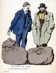 Le Mont-de-Piété: vásárlók, értékesítés - a „Vajas tányér” című kiadványban, 1905.06.03. alkotó: French School