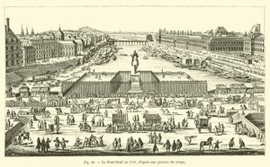 A Pont-Neuf 1702-ben, egy korabeli metszetről alkotó: French School