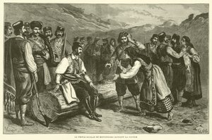 Nicolas montenegrói herceg igazságszolgáltatás (metszet) alkotó: French School