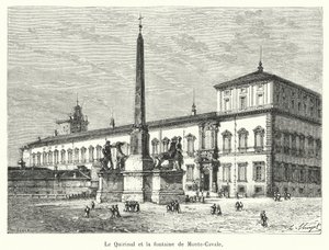 A Quirinal és a Monte-Cavale-kút (metszet) alkotó: French School