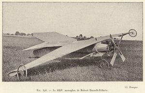 A REP, monoplán, Robert Esnault-Pelterie (metszet) alkotó: French School