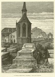 Albert Durer sírja Nürnbergben (metszet) alkotó: French School