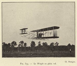 Le Wright en plein vol (metszet) alkotó: French School