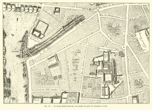 Bourg Saint-Germain, Gomboust tervének fakszimile, 1652 alkotó: French School