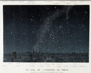 Párizs látképe a téli napfordulókor – Amédée Guillemin, Párizs „” Le Ciel” című művében alkotó: French School
