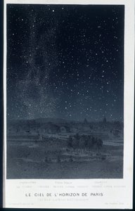 Párizs látképének égboltja az északi oldalon december 20-án - Amedee Guillemin "" Le Ciel" című művében, Párizs alkotó: French School