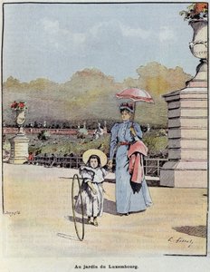 Le jardin du Luxembourg - az 1900. 07. 21-i „A kis francia illusztrált” c. alkotó: French School