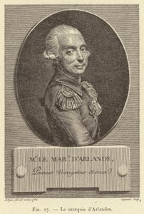 Arlandes márkija (metszet) alkotó: French School