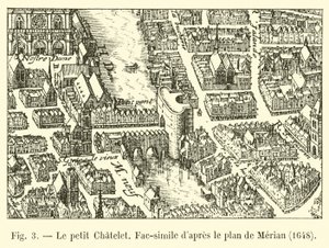 Le petit Chatelet, Fakszimile Merian terve szerint, 1648 alkotó: French School