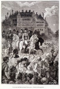 A párizsiak a Vénuszt "Bonaparte csillagának" tekintik - Camille Flammarion "Les terres du ciel" című művében, Marpon  Flammarion szerk., Párizs. alkotó: French School
