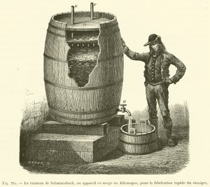 A Schutzenbach hordó, vagy Németországban használt eszköz ecet gyors előállítására (gravírozás) alkotó: French School