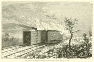 Párizs ostroma alatt, 1870-ben alkalmazott vak kocsik (metszet) alkotó: French School