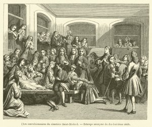 A Saint-Medard temető görcsösei (metszet) alkotó: French School
