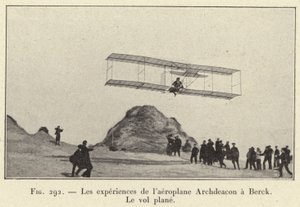 Az Archdeacon repülőgép tapasztalatai Berckben, Repülőgép (metszet) alkotó: French School