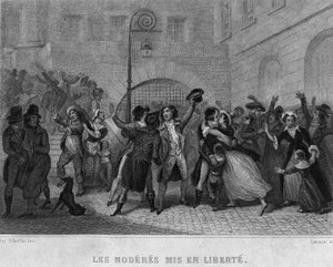 A moderáltak szabadon engedve – Thiers „Francia forradalom” című részében. 19. század alkotó: French School