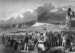 Die Regatten von Le Havre im Jahr 1857.