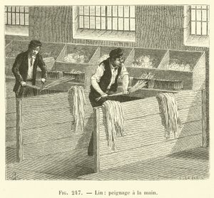 Vászon, kézi fésülés (gravírozás) alkotó: French School