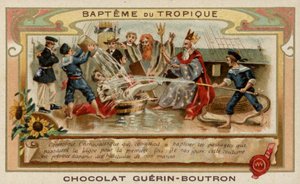 Vonalátlépési szertartás (chromolitho) alkotó: French School