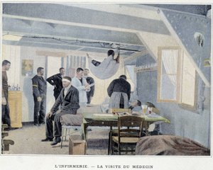 A gyengélkedő – Az orvoslátogatás – a “Katonai albumban – Navy: Life on board”” alkotó: French School