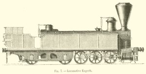 Locomotive Engerth (metszet) alkotó: French School