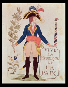 Éljen a Köztársaság és a béke, 1795-99 körül (színes fametszet) alkotó: French School