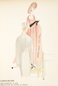 Longchamp, a divatlapok gyűjteményéből alkotó: French School