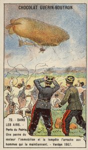 A Patrie francia katonai léghajó elvesztése, Verdun alkotó: French School