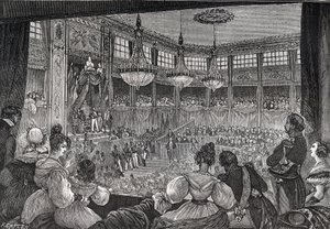 I. Lajos Fülöp letette a királyi esküt a Képviselőház előtt, 1830. augusztus 9. – 1830. évi forradalom: „” I. Lajos Fülöp király (1773-1850) felesküdött az 1830. évi Charta fenntartására az újraegyesült kamarák jelenlétében. a Pa ideiglenes terme alkotó: French School