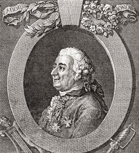 Louis-Élisabeth de la Vergne, comte de Tressan, 1705-1783. Francia katona, orvos, tudós, középkori író és író. Az 1908-ban megjelent Les Heures Libresből. alkotó: French School