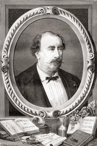 Louis Figuier francia tudós és író, a Les Merveilles de la Science, pub.1870 alkotó: French School