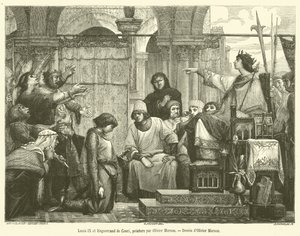 IX. Lajos és Enguerrand de Couci (metszet) alkotó: French School