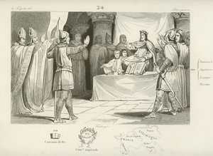 Lajos, a frankok királya és a római római császár alkotó: French School