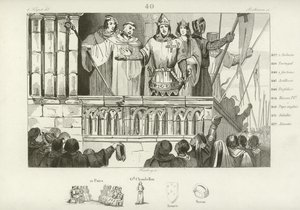 VII. Lajos francia a második keresztes hadjárat támogatásában, c1147 alkotó: French School
