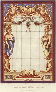 XIII. Lajos stílusú ólomüveg alkotó: French School