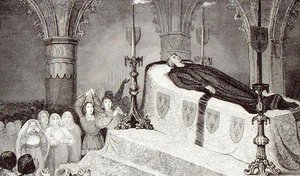 XII. Lajos (1462-1515) A nép atyja temetésén” Colart „Histoire de France” című művéből, 1840 körül megjelent (metszet) alkotó: French School