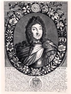 XIV. Lajos (1638-1715) francia király, 1680 körül (metszet) (f/w fotó) alkotó: French School