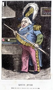 XVIII. Lajos biliárdoz – a Touchatout „" Histoire de France Tintamarresque" című filmjében alkotó: French School