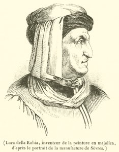Luca della Robia, a majolikafestészet (metszet) feltalálója alkotó: French School