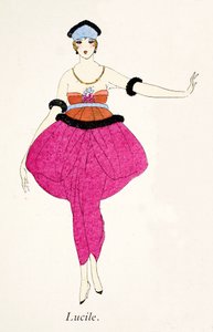 Lucile – ruhadizájn (stencilnyomat) alkotó: French School
