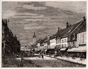 Lure - Haute-Saone megye Bourgogne-Franche-Comte régióban - metszet a „La France illustree: földrajz, történelem, statisztikai adminisztráció”-ban V.-A. Maláta-barna. 1884 alkotó: French School