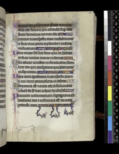 MS 300 f.68r, fólió a francia Izabella zsoltárából és óráiból, Párizs, 1265-70 körül alkotó: French School