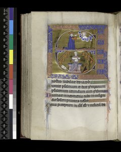 MS 300 f.89v, David Istenhez imádkozik alkotó: French School