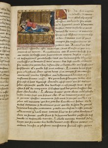 MS Hunter 252 012r oldal a száz új hírből, c.1461-62 alkotó: French School