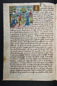MS Hunter 252 051v oldal a száz új hírből, c.1461-62 alkotó: French School