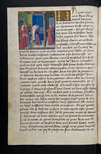 MS Hunter 252 068v oldal a száz új hírből, c.1461-62 alkotó: French School