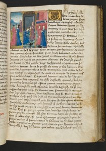 MS Hunter 252 080r oldal a száz új hírből, c.1461-62 alkotó: French School