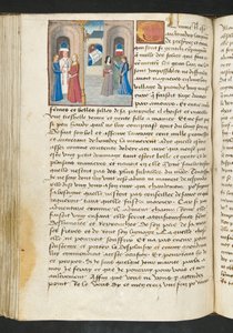 MS Hunter 252 105v oldal a száz új hírből, c.1461-62 alkotó: French School