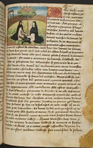 MS Hunter 252 109r oldal a száz új hírből, c.1461-62 alkotó: French School