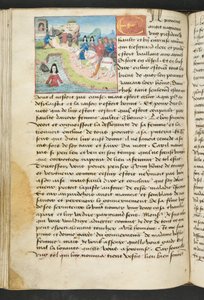 MS Hunter 252 110v oldal a száz új hírből, c.1461-62 alkotó: French School