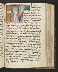 MS Hunter 252 130r oldal a száz új hírből, c.1461-62 alkotó: French School
